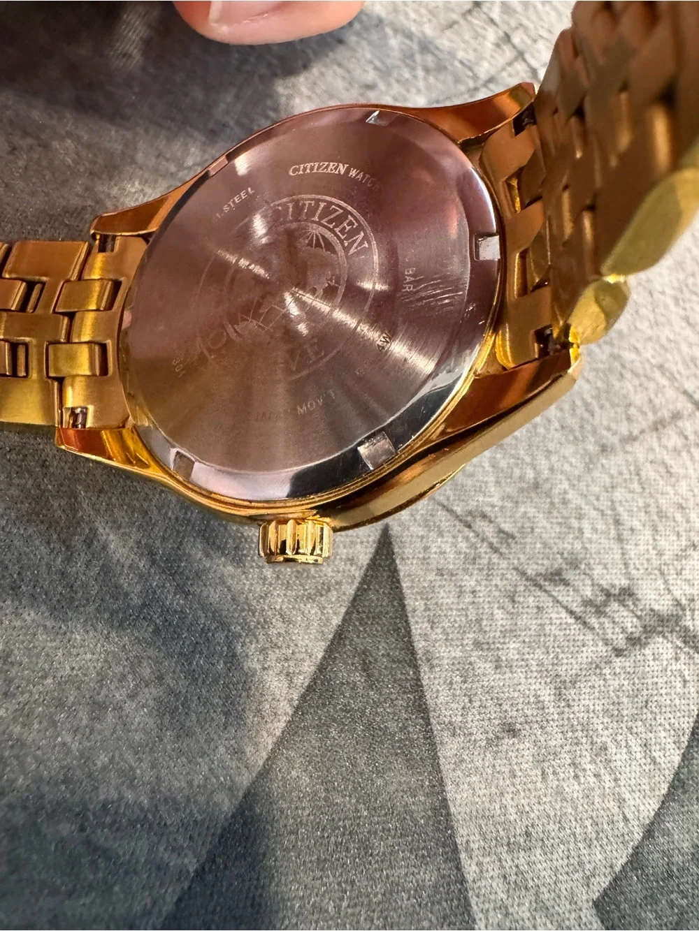 Citizen Gold-Tone Bracelet Watch with Black Dial